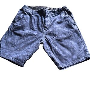 Men's Scotch and Soda Blue Patterned Casual Shorts Sz 32